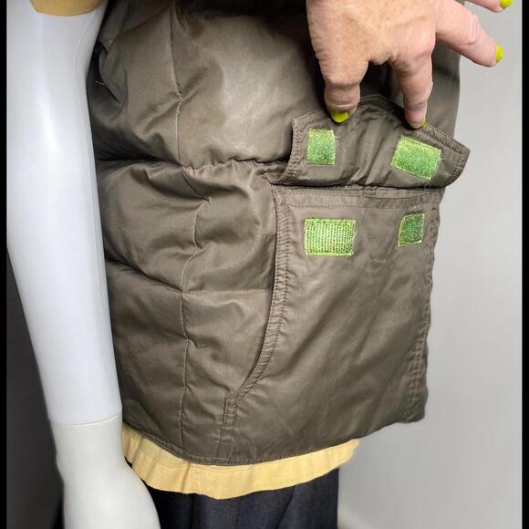 1970's Dagger Collar Down Puffer Vest from Swan Brown + Orange size M/L - Picture 6 of 10